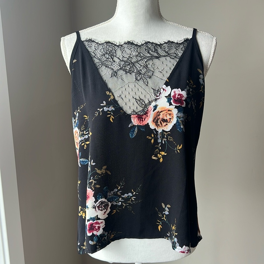 Floral Top with Lace